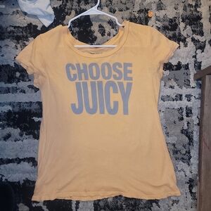 Juicy Couture Tan Tee with Gray Print